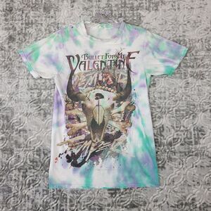 Bullet For My Valentine Shirt Womens Small Multi Color Tie Dye Band Distressed